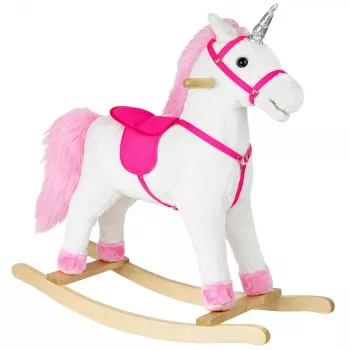 PETMEX hojdací kôň jednorožec biely 74cm 2252