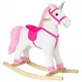 PETMEX hojdací kôň jednorožec biely 74cm 2252