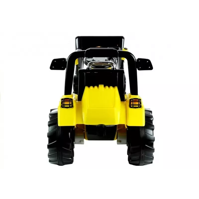 PETMEX ZP1005 detský elektrický traktor bagger s pohyblivou lyžicou, žltý