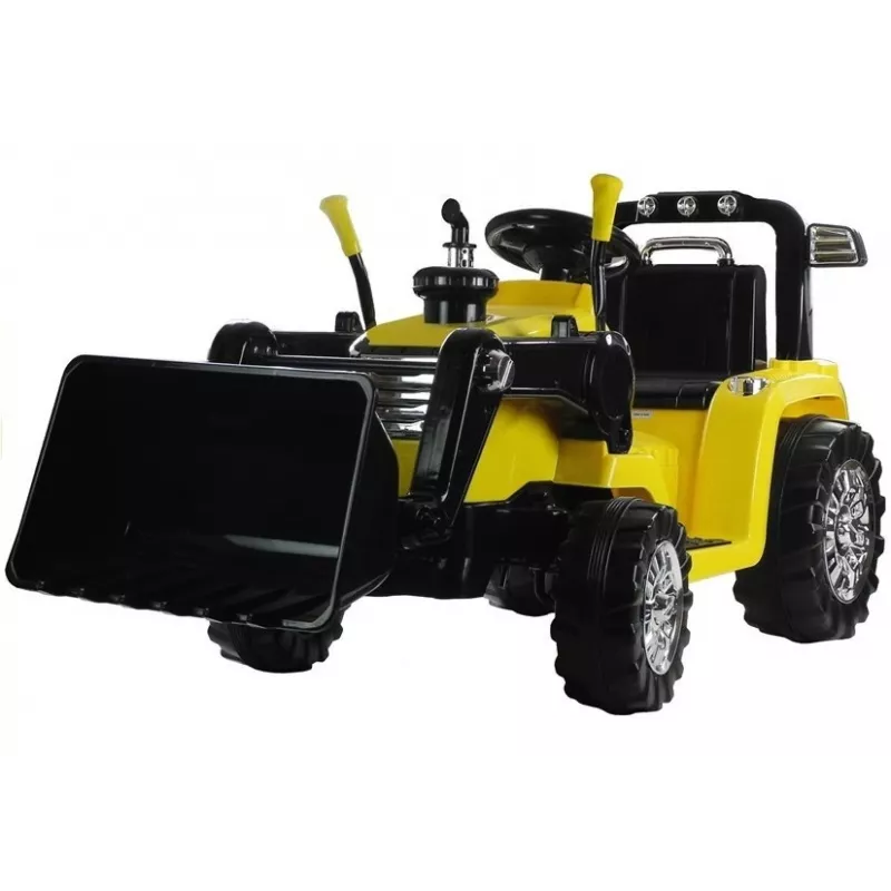 PETMEX ZP1005 detský elektrický traktor bagger s pohyblivou lyžicou, žltý