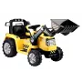 PETMEX ZP1005 detský elektrický traktor bagger s pohyblivou lyžicou, žltý
