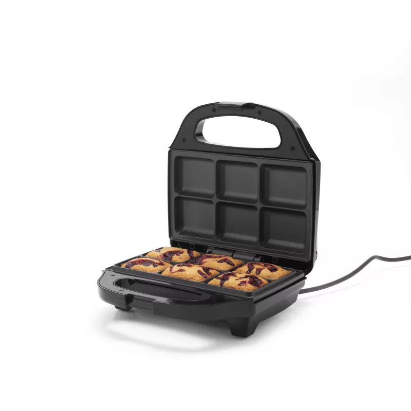 Petra PT5921DEKF Cake Maker – 7 mini koláčov/cupcakes/šišiek, 700W, nepriľnavý, čierny