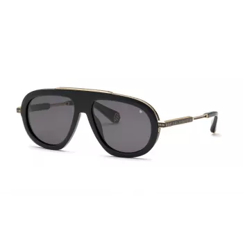 PHILIPP PLEIN MAN SPP151M570700 slnečné okuliare čierny acetát sivé sklo 57mm