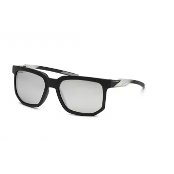 PHILIPP PLEIN MAN slnečné okuliare SSP011-56U28W čierny acetátový rám, hranaté, sivé šošovky 56/18/135 mm