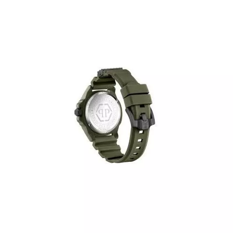Philipp Plein pánske automatické skeletonové hodinky PWUBA0423 44 mm čierny silikón