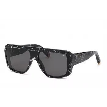 PHILIPP PLEIN Pánske slnečné okuliare SPP074640Z212 Pilot Čierna/Sivá 64/15/145 mm