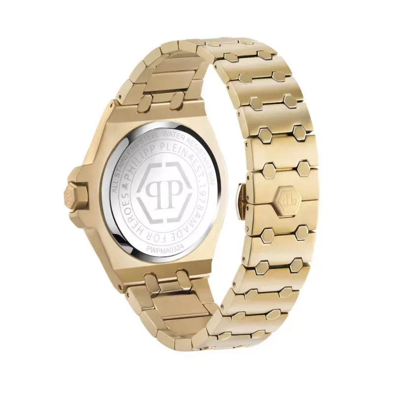 Philipp Plein pánske hodinky PWPMA0324 43mm čierny skeleton ciferník silikónový remienok