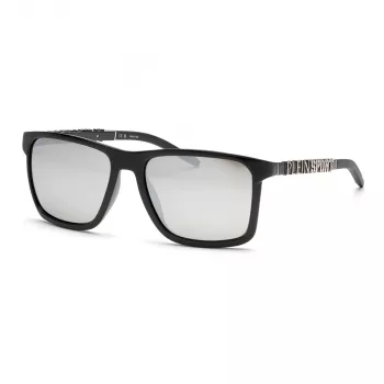 PHILIPP PLEIN SPORT SSP013-58Z42Z pánske slnečné okuliare - čierny acetátový rám, sivé polykarbonátové šošovky, 58/17/145 mm