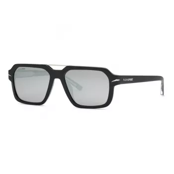 Philipp Plein Sport SSP036-577EPP pánske obdĺžnikové slnečné okuliare čierna/sivá 57 mm