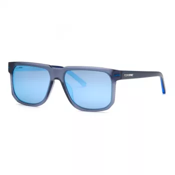 Philipp Plein Sport SSP037-59UA1P pánske slnečné okuliare - lesklý čierny acetátový rám, dymové polykarbonátové šošovky, 59/16/150 mm