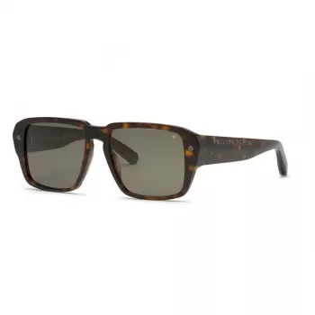 PHILIPP PLEIN SPP081-550722 pánske slnečné okuliare čierny acetát sivé sklá 55/17/145 mm