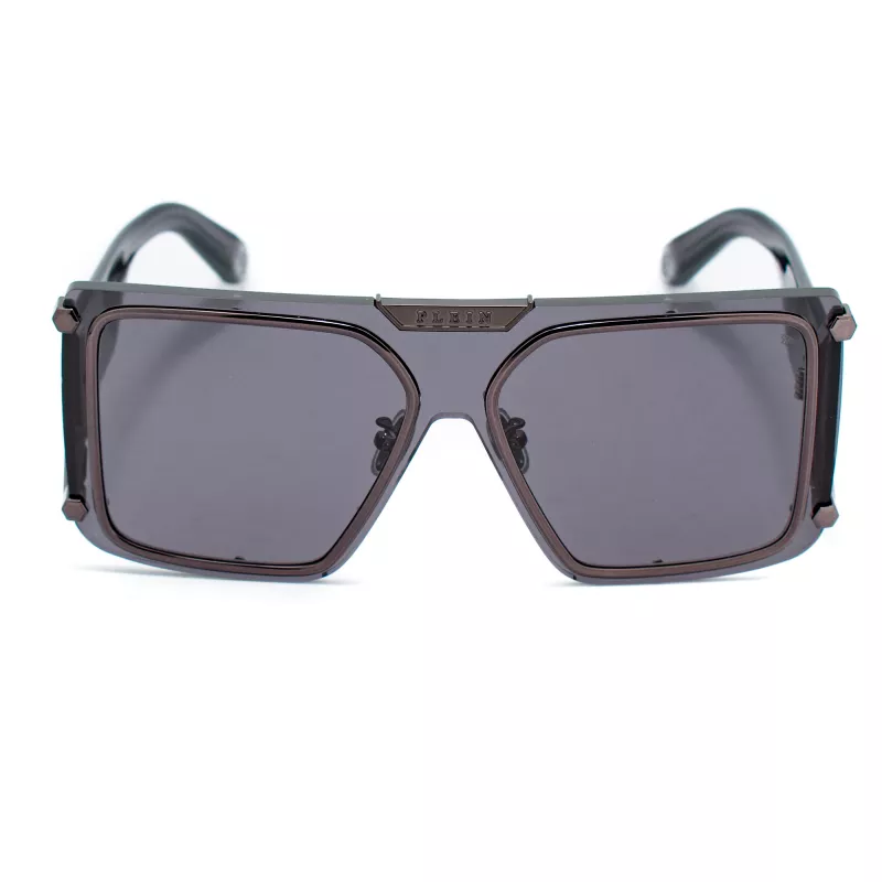 Philipp Plein SPP096M990I86 pánske slnečné okuliare Pilot Aviator kov čierna sivý gradient UV400 99 mm