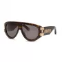 Philipp Plein SPP127V600722 pánske slnečné okuliare, lesklý čierny rám, dymové sklá, 60/13/145 mm