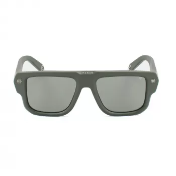 Philipp Plein SPP179-550Z29 pánske slnečné okuliare, čierny acetátový rám, sivé polykarbonátové sklá, 55/18/145 mm