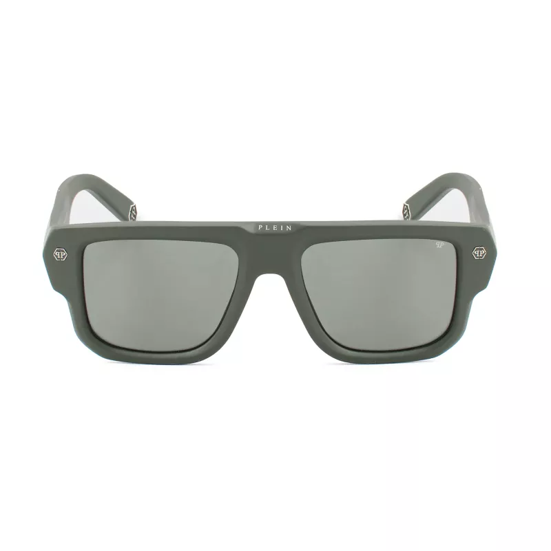 Philipp Plein SPP179-550Z29 pánske slnečné okuliare, čierny acetátový rám, sivé polykarbonátové sklá, 55/18/145 mm