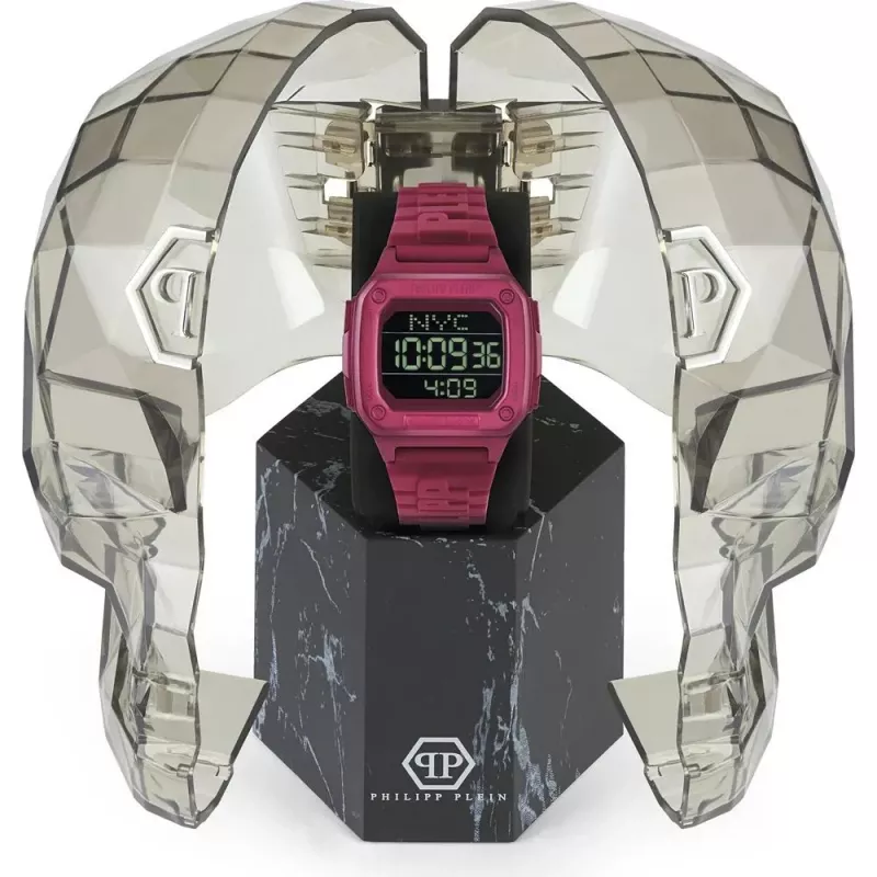 Philipp Plein The $keleton automatické unisex hodinky PWHAA0121 47 mm čierny silikón