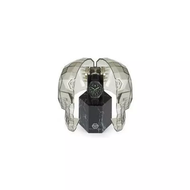 Philipp Plein The $keleton pánske automatické hodinky PWPRA0624 46 mm nerezová oceľ čierny silikón