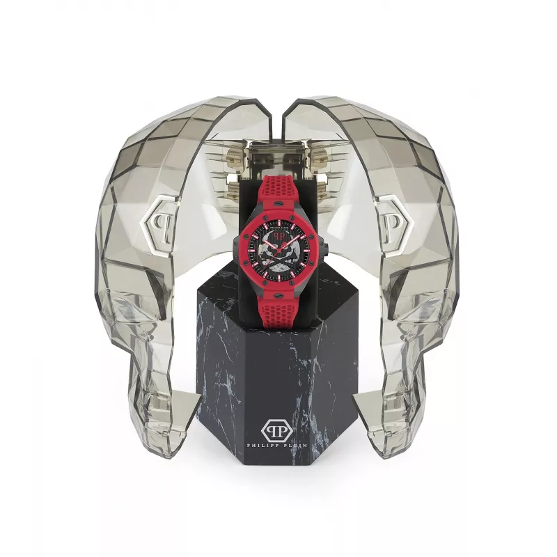 Philipp Plein The $kull King pánske quartz hodinky PWPFA0524 44 mm čierny silikón