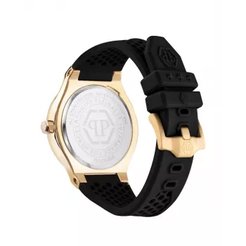 Philipp Plein The $kull pánske quartz hodinky 44mm oceľové puzdro čierny silikónový náramok PWUFA0225