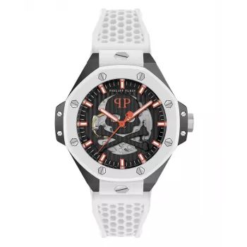 Philipp Plein The Skeleton pánske automatické hodinky PWPFA0724 46 mm čierny silikón
