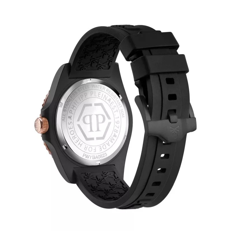 Philipp Plein The Skeleton pánske quartz hodinky PWYBA0823 44mm čierny silikón