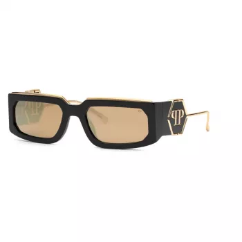 PHILIPP PLEIN unisex slnečné okuliare SPP119M58700G - čierny rám, sivé gradientové šošovky, 58 mm