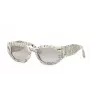 Philipp Plein dámske slnečné okuliare SPP066M5109YL - čierno-zlatý rám, sivé sklá, 51/21/135 mm