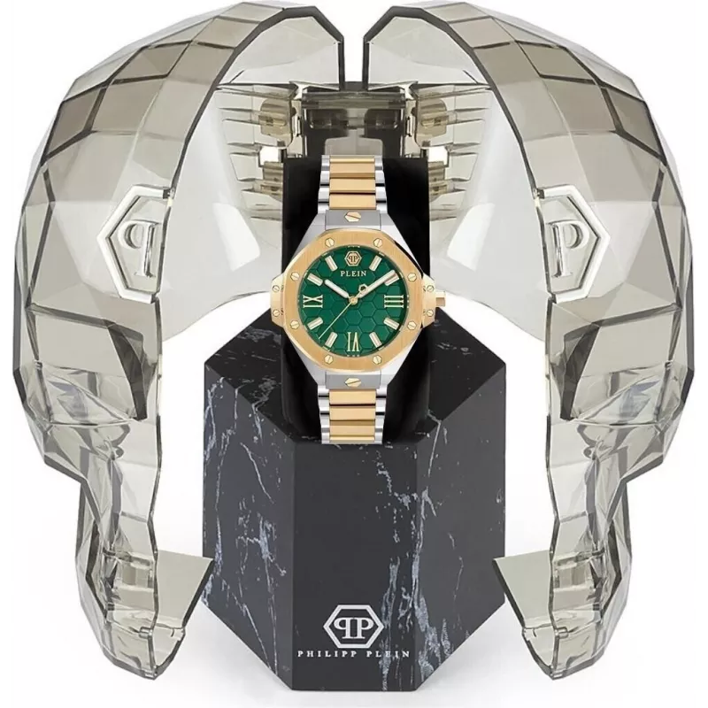 Philipp Plein dámske hodinky PWBDA0724 39mm quartz nerezová oceľ silikón čierna