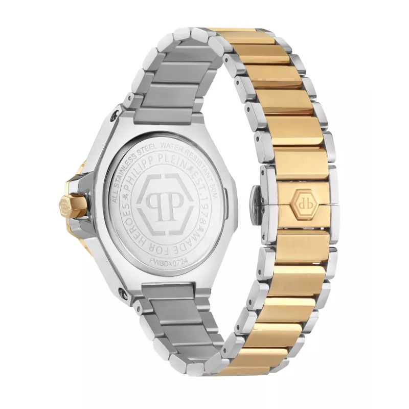 Philipp Plein dámske hodinky PWBDA0724 39mm quartz nerezová oceľ silikón čierna