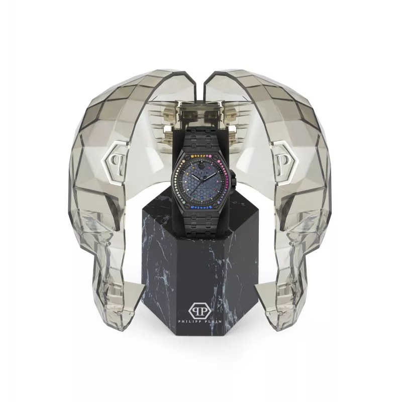 Philipp Plein dámske hodinky PWJAA1423 The Skull 38 mm ružové zlato
