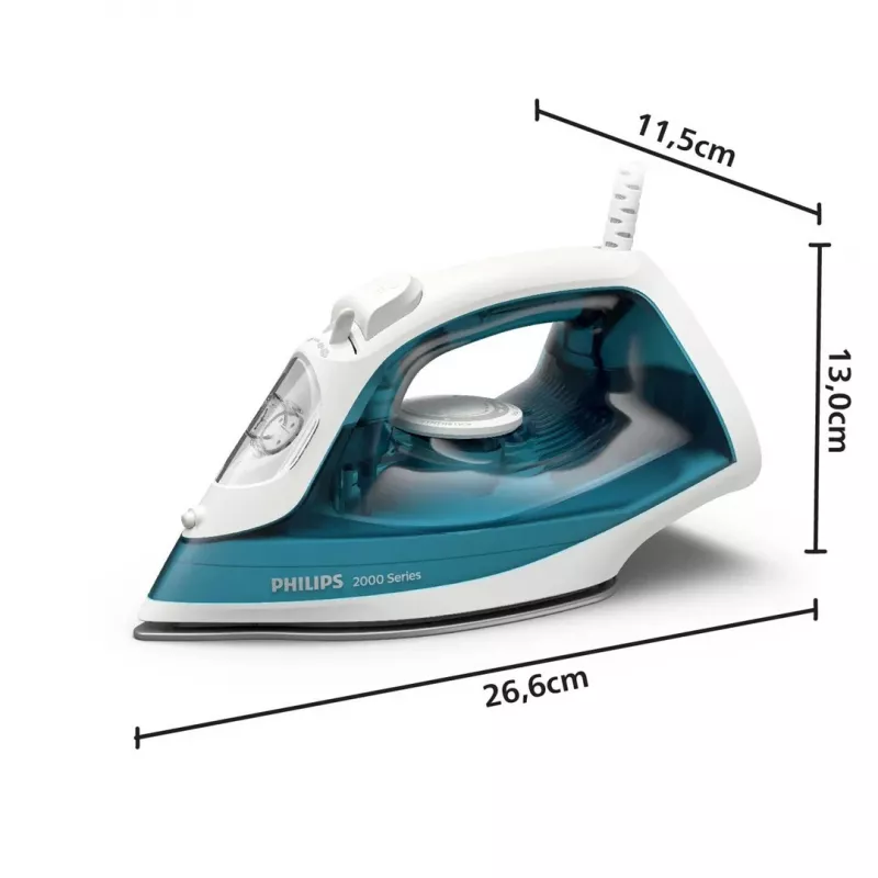 Philips 2000 series DST2010/20 parná žehlička, 2000 W, nepriľnavá žehliaca plocha, 200 ml nádržka na vodu, sivá