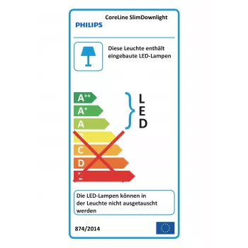 Philips CoreLine DN145B LED20S/840 LED Slim Downlight 2100lm 4000K DALI biela