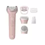Philips Epilátor Series 9000 BRE718/00 bezdrôtový epilátor na mokré a suché použitie s 32 pinzetami, keramickými kotúčikmi, Opti-Light, 2 rýchlosťami, Li-Ion batériou, 40 min prevádzky, vrátane nástavca Optimal-Kontakt, nástavca na citlivé oblasti, peelingovej rukavice