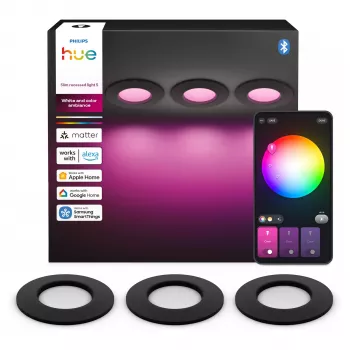 Philips Hue White & Color Ambiance Slim Recessed Light S x3 - čierna