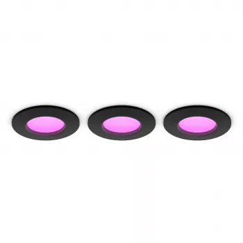Philips Hue White & Color Ambiance Slim Recessed Light S x3 - čierna