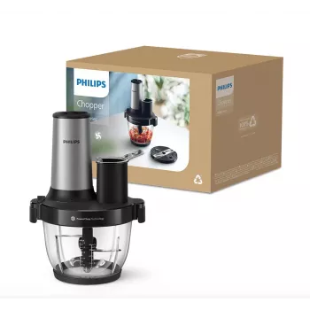 Philips Series 5000 kuchynský robot sekáčik HR1504/00, 800 W, 2,1 L misa, biela