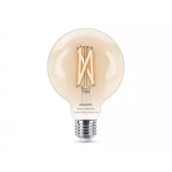 Philips Smart Wi-Fi G95 E27 Smart LED žiarovka, Tunable White 2700-6500K, 60W ekvivalent, číra