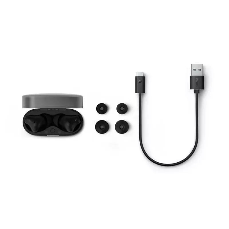 PHILIPS Bezdrôtové slúchadlá TAT2000BK/00 True Wireless In-Ear Bluetooth 5.0 s nabíjacím puzdrom, IPX4 ochrana proti striekajúcej vode a potu, vstavaný mikrofón, čierna