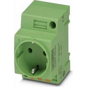 Phoenix Contact EO-CF/PT/GN zásuvka do rozvádzača, typ F Schuko, Push-in, zelená, 250V/16A, IP20, 804039