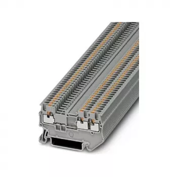Phoenix Contact PT 1,5/S-TWIN Push-in dvojposchodová radová svorka, sivá, 1,5 mm², 500 V, 17,5 A, montáž na DIN lištu