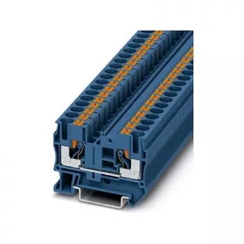 Phoenix Contact PT 6 BU Push-in priechodná svorka, modrá, 6 mm², 41 A, 1000 V, DIN lišta