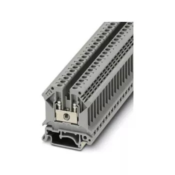 Phoenix Contact UK 5 priechodná svorka, skrutkové pripojenie, 4 mm², 800 V, 32 A, sivá, montáž na lištu, 2 pripojenia, 1 potenciál, PA izolačný materiál, UL 94 V0