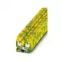 Phoenix MPT 2,5-PE Mini ochranná svorka, Push-in, 2,5 mm², zeleno-žltá