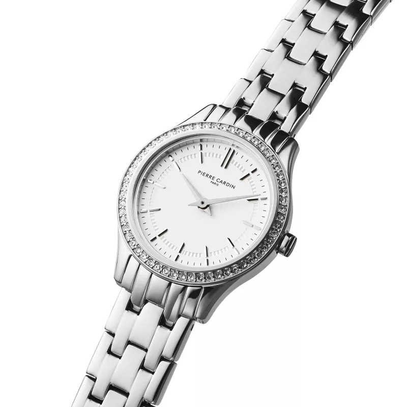 Pierre Cardin CF.0601.SJ dámske quartzové hodinky – 30 mm nehrdzavejúca oceľ, strieborný ciferník