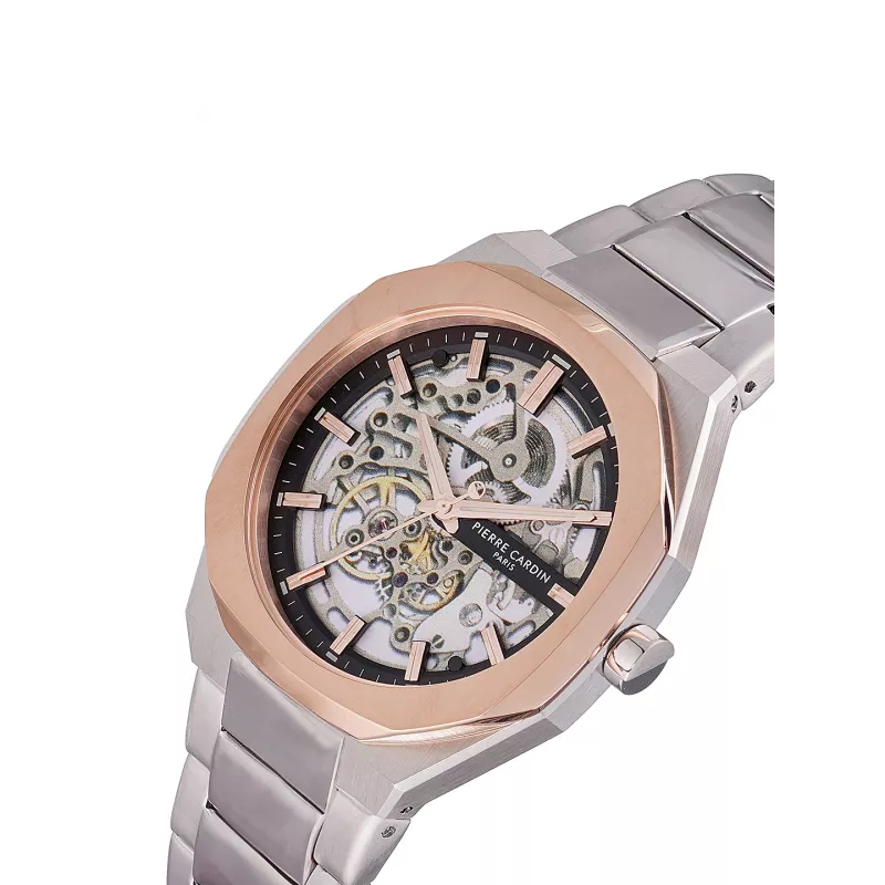 Pierre Cardin pánske quartz hodinky CF.1002.MU 42 mm nerezová oceľ čierny ciferník kožený remienok