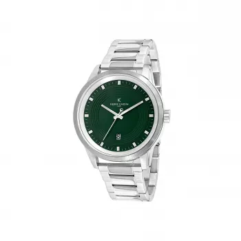 Pierre Cardin pánske hodinky CCP.5028 (45 mm) nerezové puzdro čierny ciferník kožený remienok