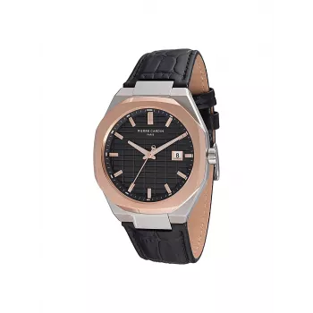 Pierre Cardin pánske hodinky CF.1000.LB.1 42 mm nerezová oceľ quartz analógové čierny ciferník kožený remienok