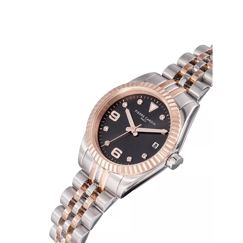 Pierre Cardin dámske Montmartre quartz analógové hodinky CF.1012.MU.1 - 28 mm strieborná nerezová oceľ mesh