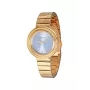 Pierre Cardin dámske quartz náramkové hodinky CF.1010.MG.1 - 32 mm zlaté nerezové puzdro, biely ciferník, hnedý kožený remienok