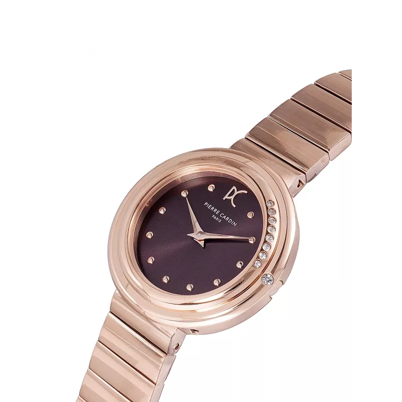 Pierre Cardin dámske analógové quartzové hodinky CF.1010.MR 32mm strieborný ciferník čierny kožený remienok